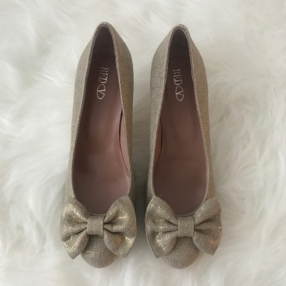 Red Valentino metallic bow-embellished pumps🌸 - Picture 2 of 6